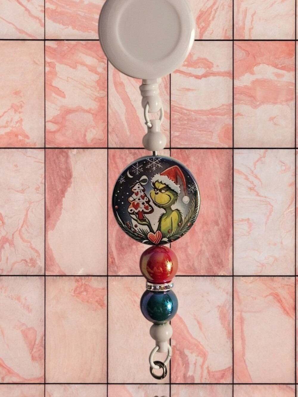 Holiday Grinch Badge Reel